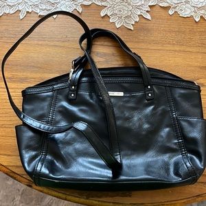 Black Leather Relic crossbody bag
